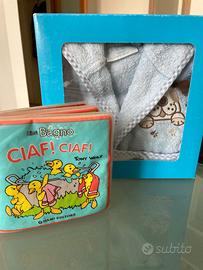 Accappatoio bebè + libro da bagnetto