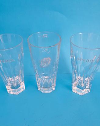 bicchiere aperol cynar - 3 PEZZI