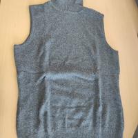 Gilet donna dolcevita grigio 