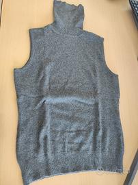 Gilet donna dolcevita grigio 