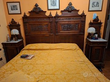 Spalliera letto divisa in due legno