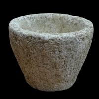 ANTICO ORIGINALE MORTAIO IN PIETRA GRANITO