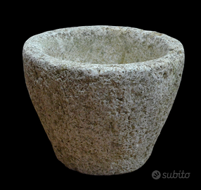 ANTICO ORIGINALE MORTAIO IN PIETRA GRANITO