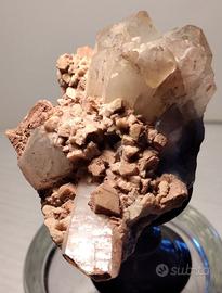 Cluster di Quarzi naturali con ortoclasio - Italia