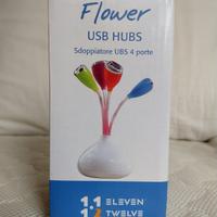 Flower ricaricatore 4 porte usb e led