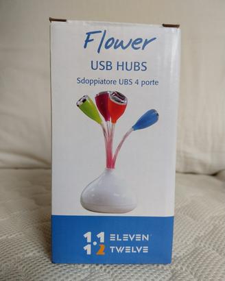 Flower ricaricatore 4 porte usb e led