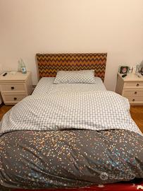 Letto a una piazza e mezzo,materasso e contenitore
