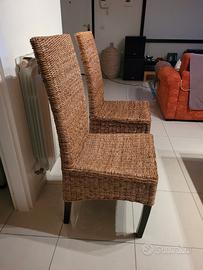 coppia di sedie tailandesi banano
