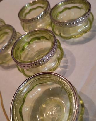 set porta candela in vetro 