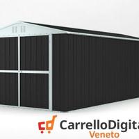 Box garage auto in Acciaio 327x611cm 19mq nero