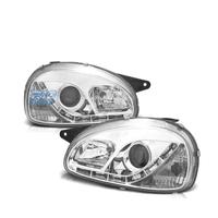FARI OPEL CORSA B 93-00 LUCE DIURNA A LED FONDO CR