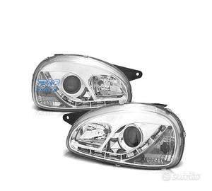 FARI OPEL CORSA B 93-00 LUCE DIURNA A LED FONDO CR