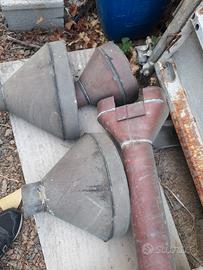 4 imbuti in rame per gronda 