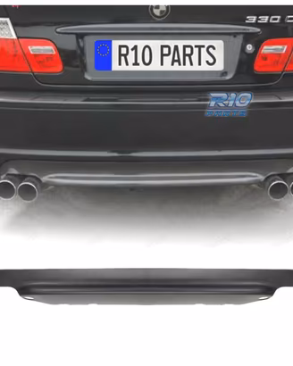 DIFFUSORE BMW E46 LOOK M M3 USCITE DOPPIE