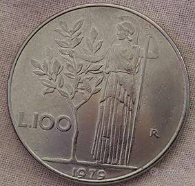 Moneta 100 lire Anno 1979 Errore di Conio