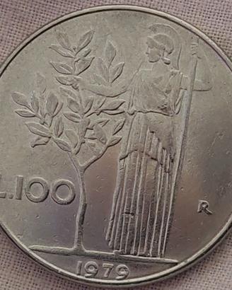 Moneta 100 lire Anno 1979 Errore di Conio