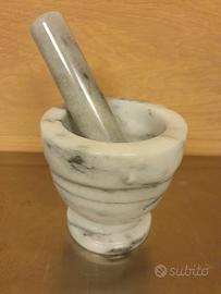 Mortaio vero marmo bianco come nuovo