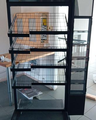 Espositore con vetrinetta sotto chiave