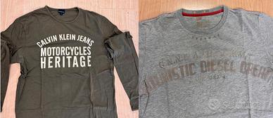 2 Maglie Diesel e Calvin Klein uomo Mis M Slim fit
