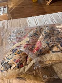 Coperta matrimoniale in lana merinos e raso
