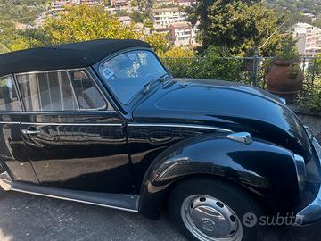 Vw cabrio maggiolone 1972 nero capote nera