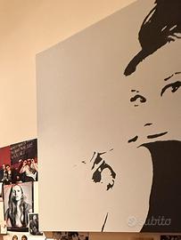 Quadro Audrey Hepburn su tela 90×90