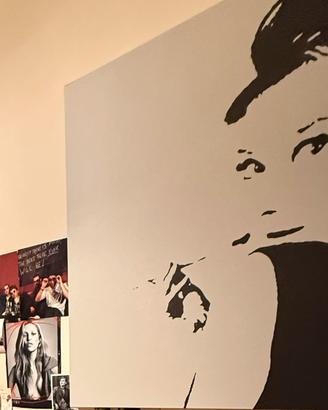 Quadro Audrey Hepburn su tela 90×90