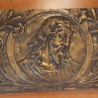 Arr Antichità Bronzo Ritratto di Gesù