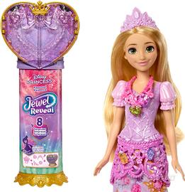 Mattel Rapunzel Bambola alla Moda, Jewel Reveal