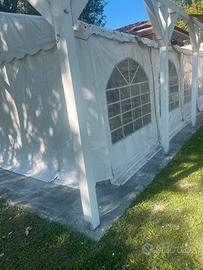 Copertura in pvc con vetrate 8 x7