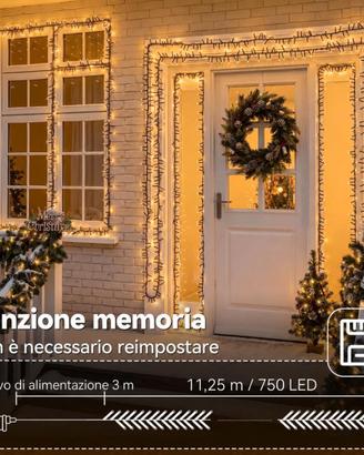 Catena luminosa 11,5 metri natale illuminazione
