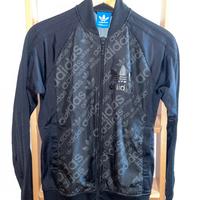 Felpa adidas nera con zip taglia xs