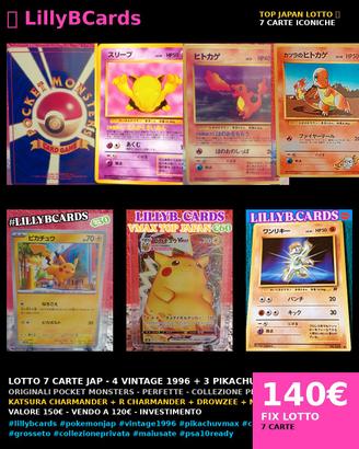 ,7 POKEMON TOP VINTAGE JAPAN 