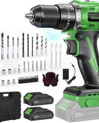 Ginour Avvitatore a Batteria, Brushless Trapano a
