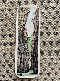 Segnalibro dipinto a mano - Gole dell'Alcantara