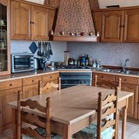 Cucina angolare in legno di rovere completa