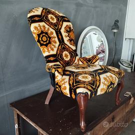 Poltrona In stile Barocco velluto Versace
