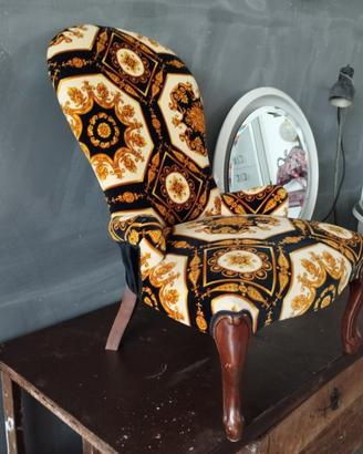 Poltrona In stile Barocco velluto Versace
