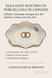 Piattino Limoges L'Étoile Croisette – Oro 22k, Dec