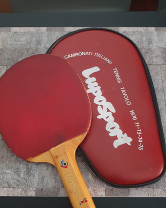 Luposport rara racchetta ping pong vintage