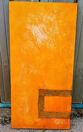 Quadro astratto dipinto a mano co spatola a olio.