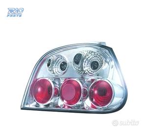 FANALI PER RENAULT MEGANE, 99-02 FONDO CROMATO