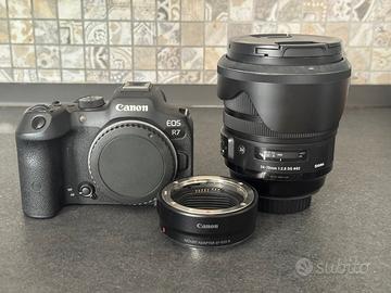 Canon R7 + Sigma ART 24-70 2,8 + rf-ef e extra