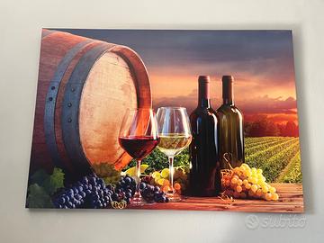 quadro moderno cucina su tela con cornice