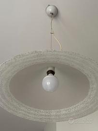 Lampadario vetro opalino 60cm – cuccina/tinello