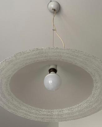 Lampadario vetro opalino 60cm – cuccina/tinello