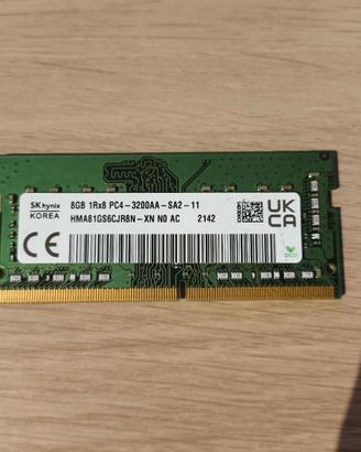 8GB RAM SODIMM DDR4 3200