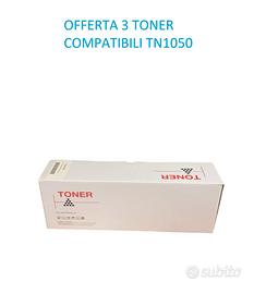 3 TONER COMPATIBILI TN-1050 BROTHER DCP 1510E-1512