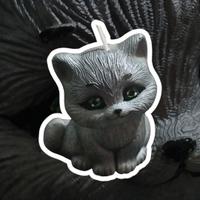 candela  gatto fatta a mano