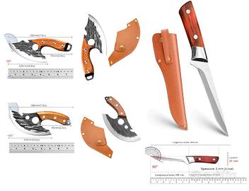 Set di 6 Coltelli da Chef da Cuoco da Cucina